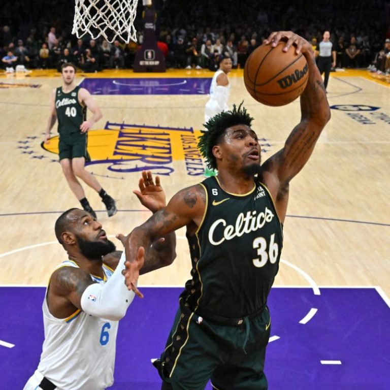 Marcus Smart left the floor to vomit during the Celtics win over the Lakers