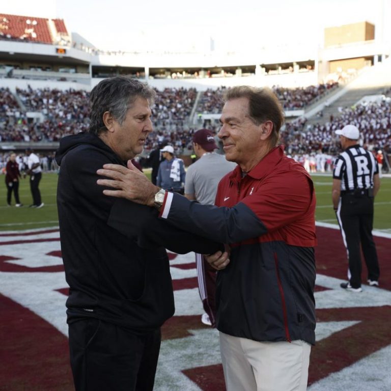 Alabama honors Mike Leach with helmet patch in Sugar Bowl