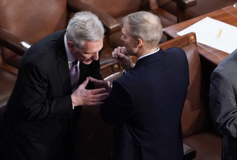 Closest of friends, Mark Meadows and Jim Jordan split over Kevin McCarthy