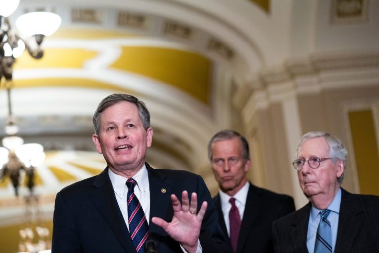 Daines walks Trump tightrope as he tries to win back Senate for Republicans