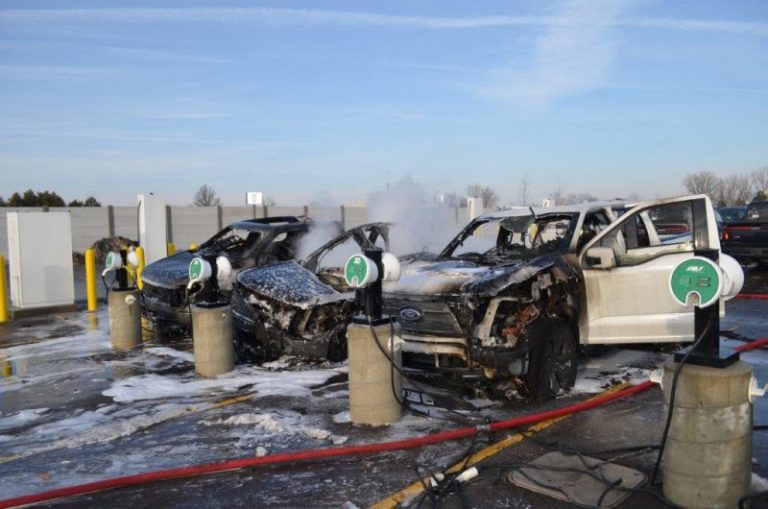 Ford F-150 Lightning electric truck fire highlights a growing EV risk