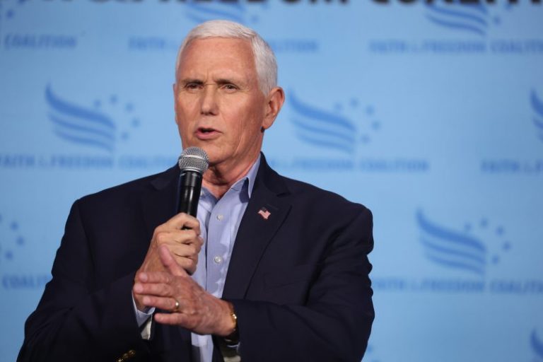 In Iowa, Pence draws direct contrast with Trump on abortion