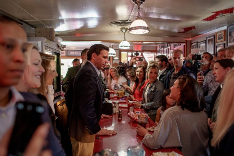 DeSantis campaign raises $8.2 million in first day as he attacks Trump for ‘going left’