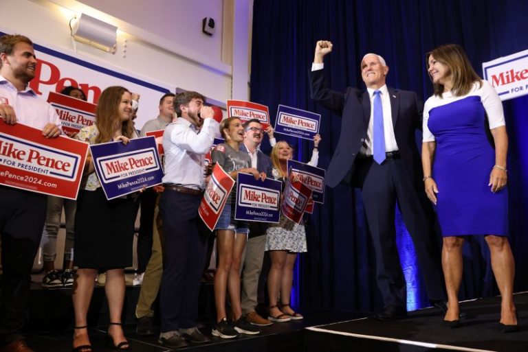 Pence unleashes sharp attacks on Trump as he launches White House bid