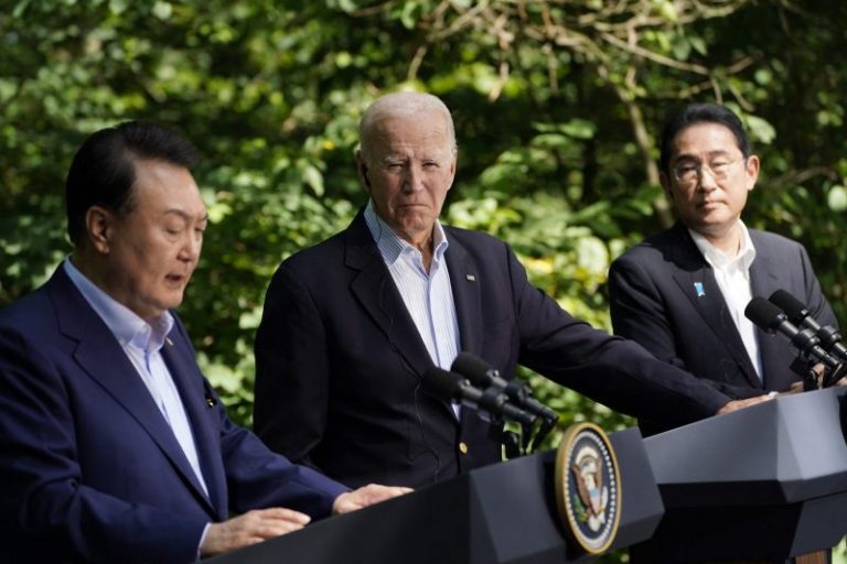 Biden declares ‘new era’ of partnership with South Korea and Japan