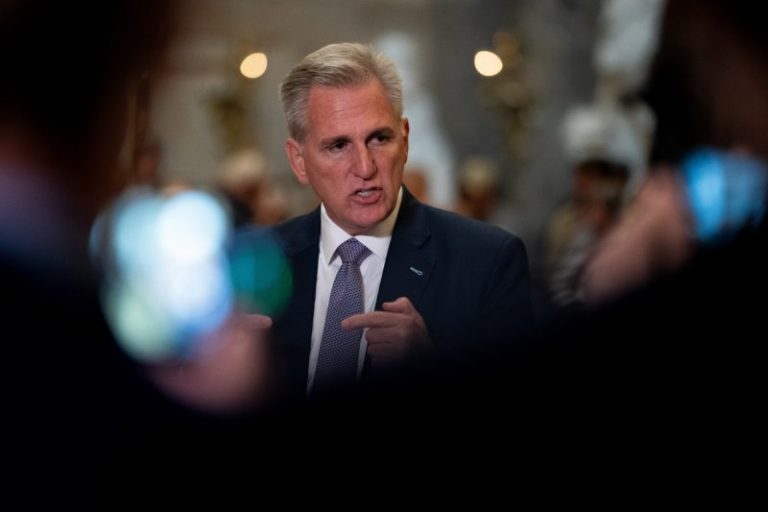 Bending to right, McCarthy pushes safety net cuts in shutdown battle