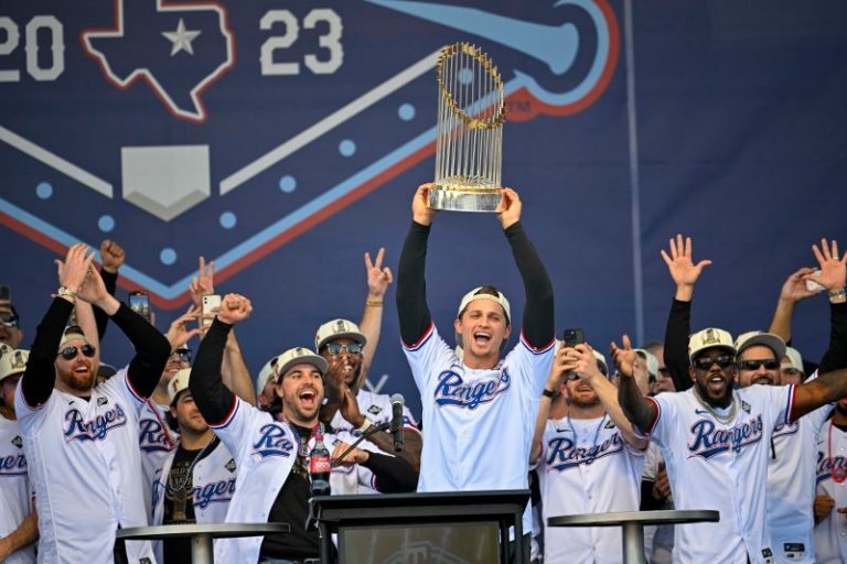 World Series MVP takes shot at Astros during Rangers’ championship parade