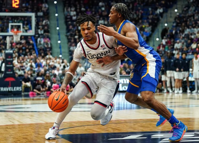 Connecticut still No. 1 but top 10 of men’s basketball poll is shuffled