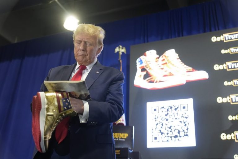 Trump, facing multimillion-dollar fines, is now selling $399 shoes