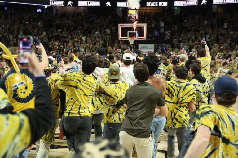 Duke player injured as Wake Forest fans storm court after upset