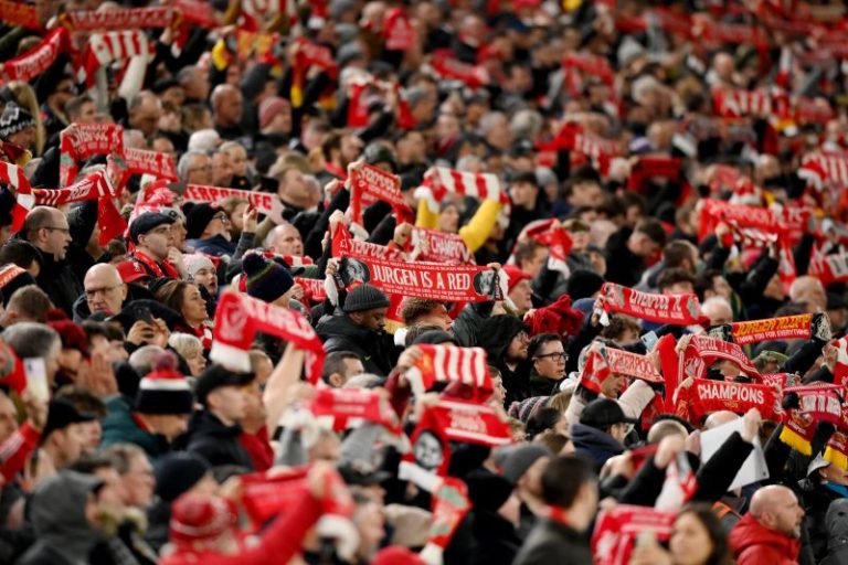 Liverpool fans serenade team at Anfield ahead of Man City match