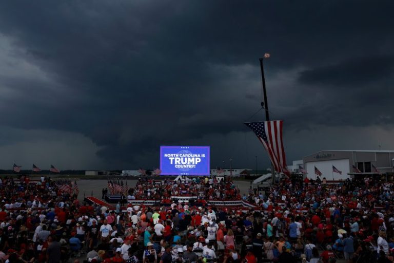 Proud Boys appear at Trump rally, drawing condemnation from Biden