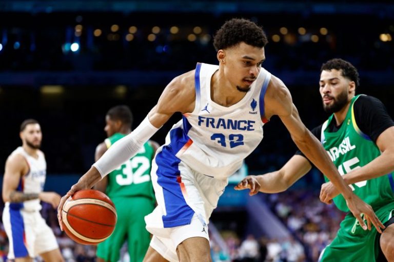Wembanyama shines for France in his Olympics debut vs. Brazil