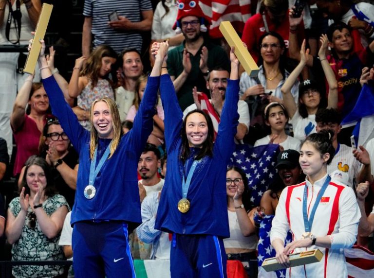 USA’s Huske, Walsh swim to gold, silver in women’s 100 butterfly