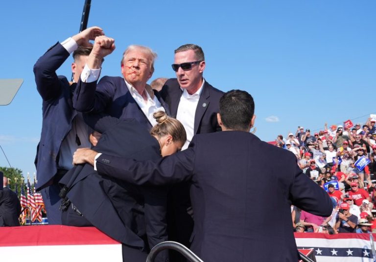 Trump said to be safe after being rushed offstage following shooting at rally