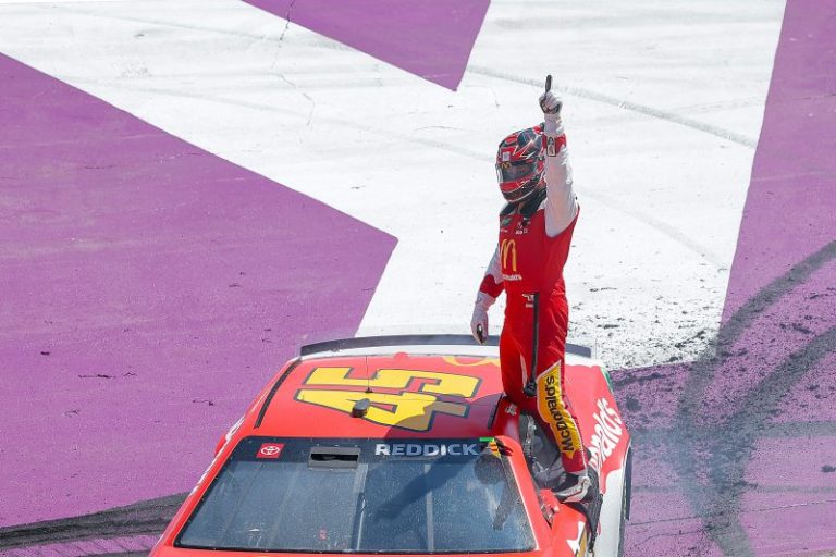 Tyler Reddick speeds past William Byron to win NASCAR race in Michigan