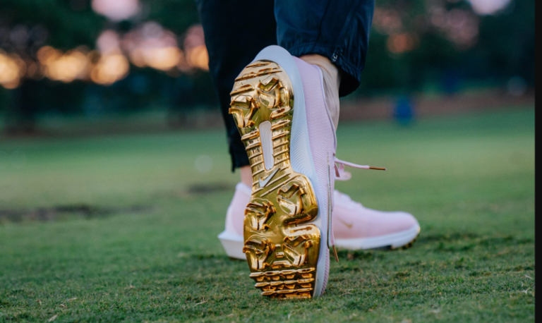 Caitlin Clark’s gold golf shoes turn heads at LPGA pro-am