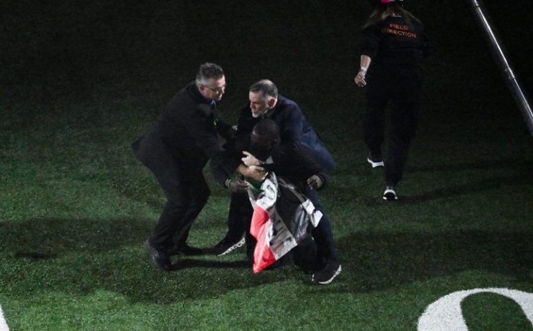 Super Bowl protester says he wanted to ‘highlight the human suffering’