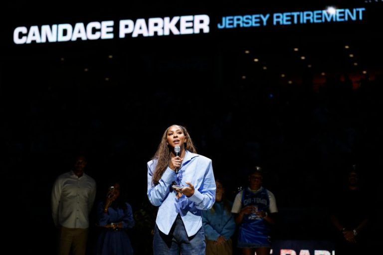 Hometown hero Candace Parker has her jersey retired by Chicago Sky
