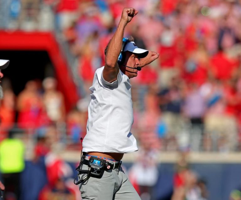 Watch Lane Kiffin crash on-field wedding proposal during Ole Miss game
