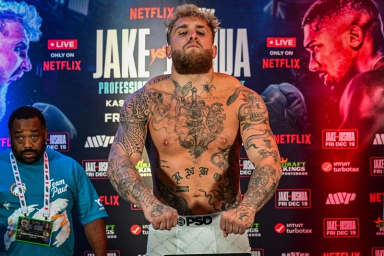 Jake Paul vs Anthony Joshua weigh-in results: Paul comes in light