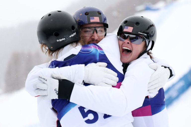 Winter Olympics highlights: Team USA wins gold in mixed team aerials